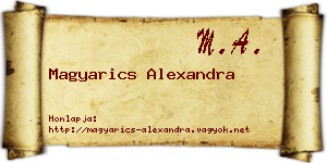 Magyarics Alexandra névjegykártya